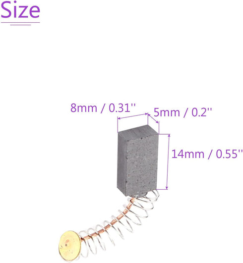 DMiotech 20 Pack 14mmx8mmx5mm Carbon Brushes for Electric Motor...