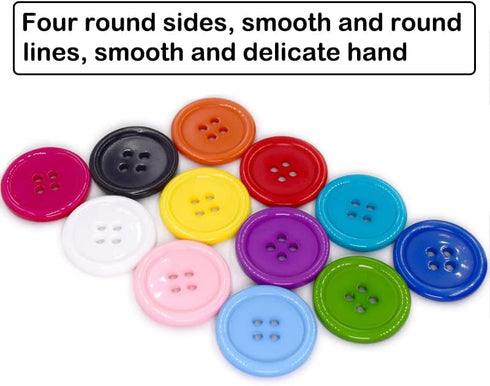 AKOAK 50 Pcs/Set 20mm DIY Button Colorful Candy Color Four-Eye Children's Clothing Buckle Work Clothes Button (Fluorescent Green)...