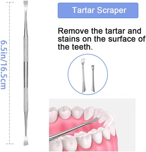 Dental Tools,Dental Picks,Dental Tools Kit for Teeth Cleaning,Stainless Floss Picks for Dentist, Personal,Pets Oral Care with Oral Mirror Tooth Ta...