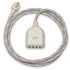 360 Electrical Habitat 4.8, 6 ft 4-Port USB Extension Cord, Durable Braided Casing, French Grey, 4.8A, USB Charger Cable, Power Strip USB Hub Char...