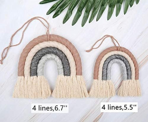 ZWA Rainbow Wall Hanging, Handmade Macrame Wall Art for Nursery, Kids Room Home Decor...