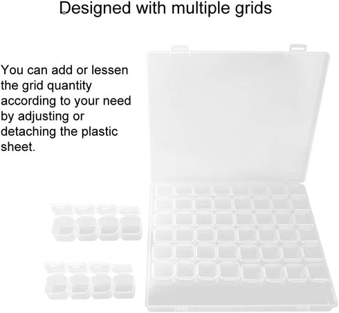 Sonew Plastic Storage Box Organizer Container Adjustable Divider Removable Grid Compartment for Jewelry Beads Earring Container Tool Fishing Hook ...