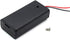 2 AA Battery Holder with Leads Wires ON/Off Switch and Screw Cap Case Back Cover Connection 2 Slots x 1.5V 3 Volt Battery Spring Clip Storage Box ...