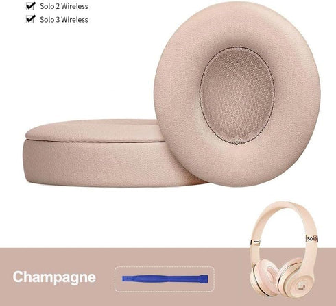 Beats Solo 3 Wireless Ear Pads Replacement, BUTIAO Protein Leather Memory Foam Headphone Earpads Ear Cushion Pad for Beats by Dre Solo 3 Wireless ...