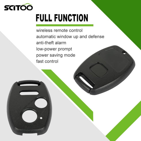 SCITOO Replacement 3 Buttons Uncut Keyless Entry Remote Control Key Fob Shell Case fits 2006-2011 for Civic LX 1pc...