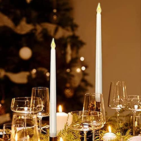 Pssopp LED Taper Candles Flameless Candle Electronic Candle Light 2pcs LED Taper Candles Battery Powered Flameless LED Candle Sticks for Festival ...