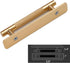 2 Pack 5 Inch 128 mm Self-adhesive Gold Barrel Knurled Cabinet Handles with Base Plate Aluminum Cabinet Pulls for Drawer Sliding Door Charcuterie ...