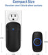 Wireless Doorbell, SECRUI Door bell Over 1000ft Coverage with 2 Plug-In Receivers, 1 Waterproof Push button, 52 Chimes, 110dB loud Sound Colorful ...