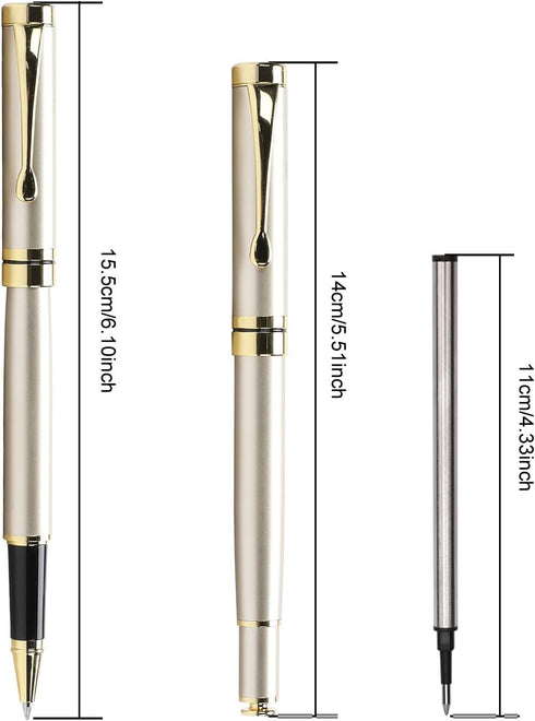 Luxury Ballpoint Pens Best Ball Pen Gift Set for Men & Women Professional Executive Office Nice BallPens Classy Gift Box Ballpoint Black Refill Li...