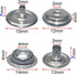 108pcs 15mm Stainless Steel Fastener Snap Press Stud Cap Button Marine Boat Canvas Line 24(4 Components, 5pcs for Each)...