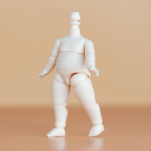 YMY Pear shaped Doll Body 1/12 scale Cute fat Action figure Suitable for YMY 1/12 1/8 BJD GSC doll head ?Honey Peach?...