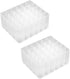 2 Pack 30-Slot Art Markers Pen Holder Desk Stand Organizer Storage Tray Marker Empty Storage Pack(Clear)...