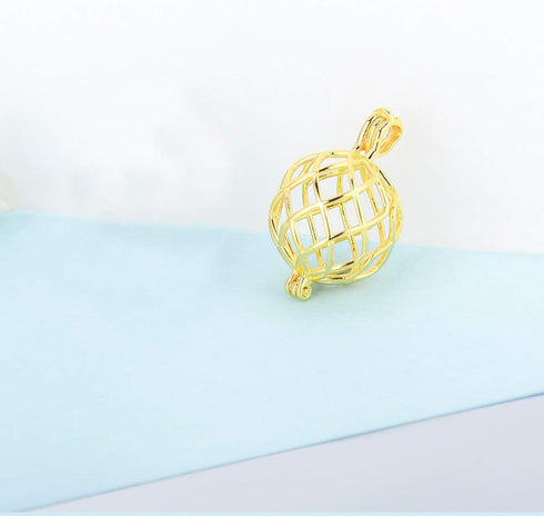 925 Sterling Silver Twisted Ball Cage Pendants Crafting Charm for DIY Necklace Bracelet Jewelry Making...