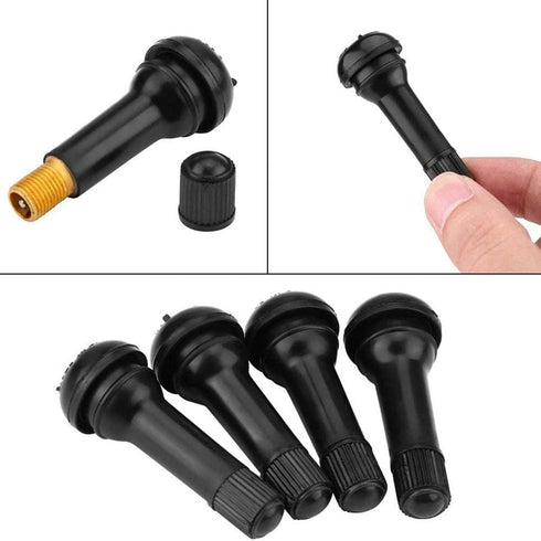 Tire Tyre Valve Stem 12 Pcs Car Tire Valve Stem TR412 TR414 Cap Rubber for Tubeless Rim Holes on Standard Vehicle Tires...