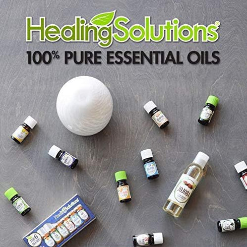 Healing Solutions Organic Peppermint Essential Oil – Pure & Undiluted Peppermint Oil (1 oz / 30ml) - for Hair & Skin...