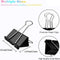 Small Binder Clips, 144 Pack, 3/4 Inch, 0.75 Inch, Standard 19mm, Black, Small Binder Paper Clips, Fold Clamp, Small Size, Small Paper Clips, Offi...