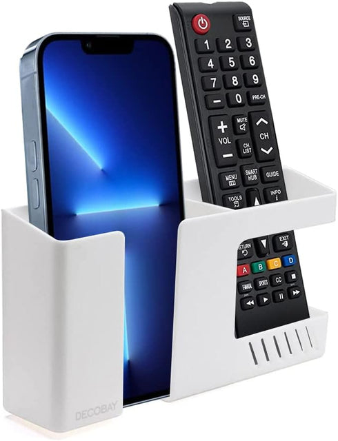 D3 Wall Mount Phone Holder, Punch-Free Wall-Mounted Mobile Phones Charging to Stand, Sticky Remote Control Storage Box Bedside Lazy Mobile Phone R...