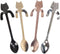 OBANGONG 4 Pcs Coffee Spoon Set - Mini Cat Hugging Kitty Tea Soup Sugar Dessert Appetizer Seasoning Bistro Hanging Cup Spoon...
