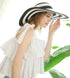 Womens Sun Straw Hat Wide Brim Sun Hat Sun Protection Straw Hat UV Foldable Roll Up Floppy Beach Cap Black and White...
