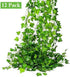 84Feet 12 Strands Artificial Flowers Greenery Fake Hanging Vine Plants Leaf Garland Hanging for Wedding Party Garden Outdoor Office Wall Decoratio...
