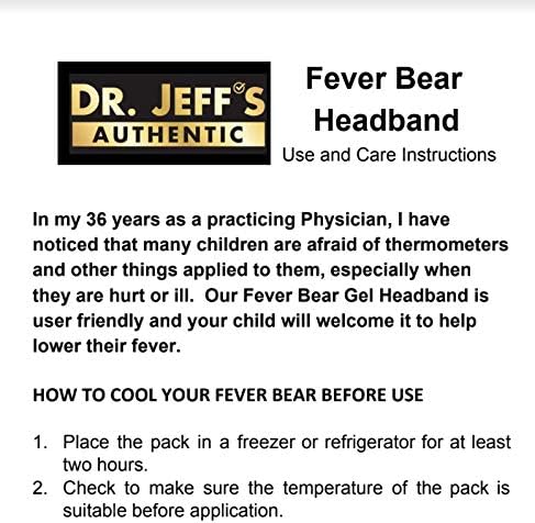 Fever Ice Pack for Babies - Kids Fever Reducer Headband - Reusable Hands-Free Cooling Fever Relief for Your Baby - Cold Compress for Toddlers - Gr...