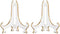 Artliving 4" White Gold Decorative Small Plate Stand Holder Plastic Picture Easel Display Stand Picture Frame Stand (2 Pack)...