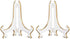 Artliving 4" White Gold Decorative Small Plate Stand Holder Plastic Picture Easel Display Stand Picture Frame Stand (2 Pack)...