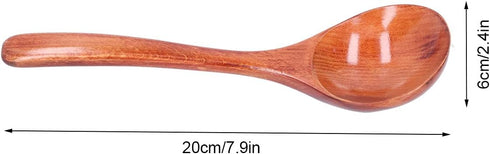 5Pcs Soup Spoons, Wood Soup Spoons Wooden Spoons for Eating Asian Soup Spoon Japanese Style Ramen Noodle Soup Spoons Soup Ladle(Brown)...