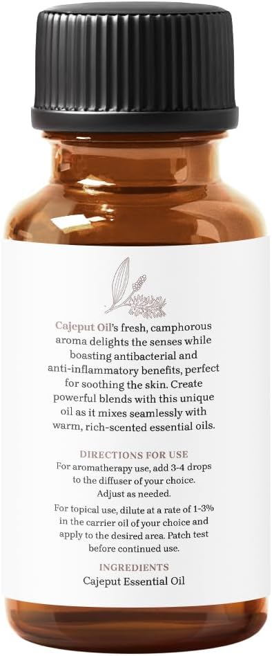 Cajeput Essential Oil - 100% Pure & Certified (1 oz.) | Pure Grade Distilled Cajeput Essential Oil...