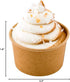 Coppetta 5-Ounce Dessert Cups, 50 Disposable Ice Cream Cups - Lids Sold Separately, Sturdy, Kraft Paper Frozen Yogurt Bowls, For Hot And Cold Food...