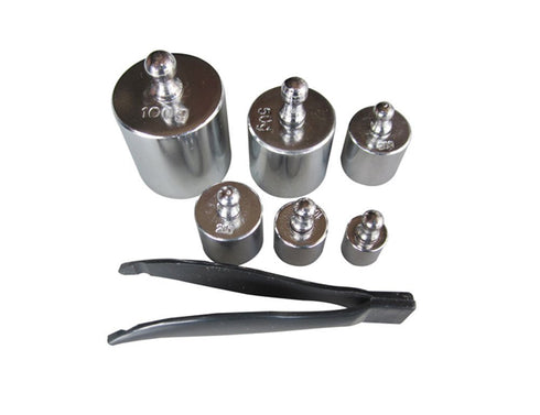 Precision Weight 5g 10g 20g 50g 100g Grams Steel Chrome Calibration Scale Weight Kit Set with Tweezers for Digital Balance Scale, Jewellery Scale...