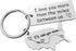 Xiahuyu Long Distance Relationship Gift Keychain I Love You More Than The Miles Between Us Keychain Going Away Gift Girlfriend Boyfriend Gifts Per...