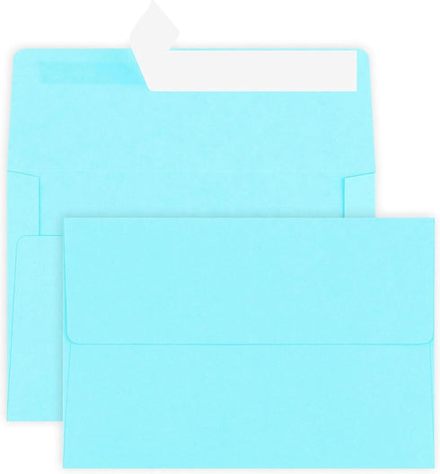 50 Pack 4x6 Envelopes, A4 Sky Blue Envelopes Self Seal, Printable Envelopes for Invitation, Baby Shower, Birthday Party, Wedding, Postcards, Maili...
