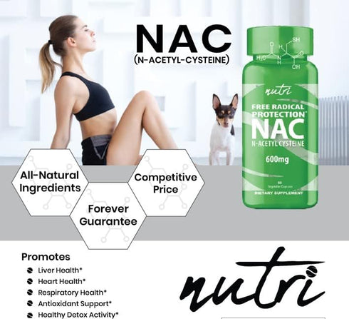 Nature's Fusions NAC Supplement N-Acetyl Cysteine - NAC 600 mg - Anti Aging Supplement, Antioxidant Supplement, Liver and Lung Support, Boost Glut...