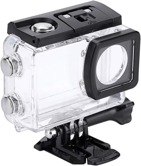 sjcam sj6 Legend 4k Water case-Acouto Waterproof Housing Case,2.9x2.4x1.3in Transparent Underwater Diving Housing Waterproof Camera Case for SJCAM...