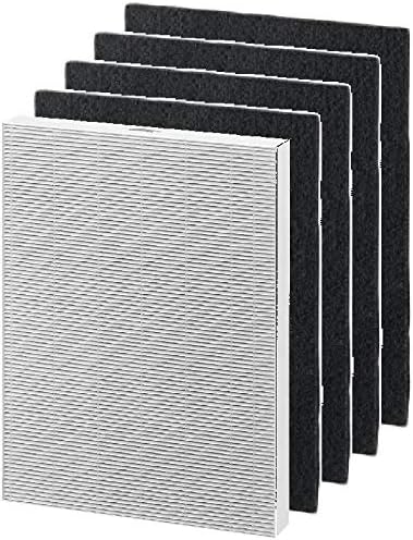 Nispira True HEPA Filter Replacement 9287101 + Activated Carbon Pre Filter Compatible with Fellowes AeraMax 200 Purifier Model 190/200/DB55/DX55, ...