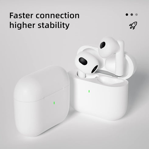 Wireless 5.2 Bluetooth headphones, wireless gaming earbuds with stereo sound, in-ear bass sports White headphones with built-in microphone...
