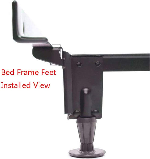 CAFORO Replacement Bed Frame Feet, 2-Piece Steel Stem Plastic Bed Frame Glide Legs to Replace Wheels (Set of 4)...
