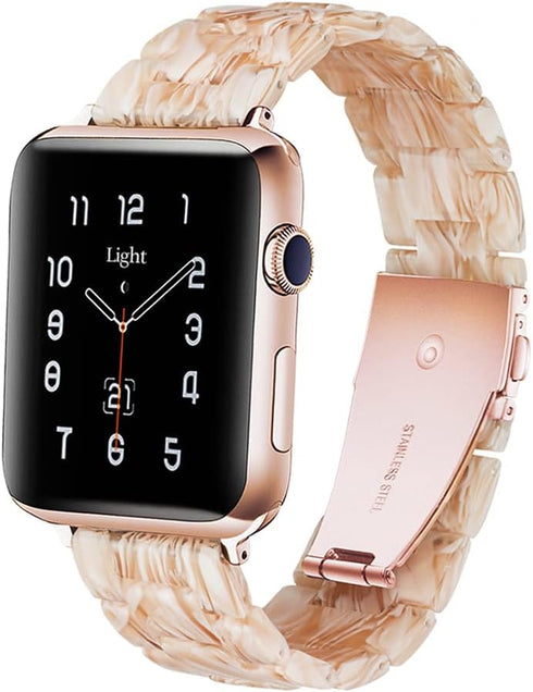 Light Apple Watch Band-Fashion Resin Apple Watch Series 10 9 8 band, iWacth Bands, Apple Watch Bands 40mm for Women, Compatible with Apple Watch S...
