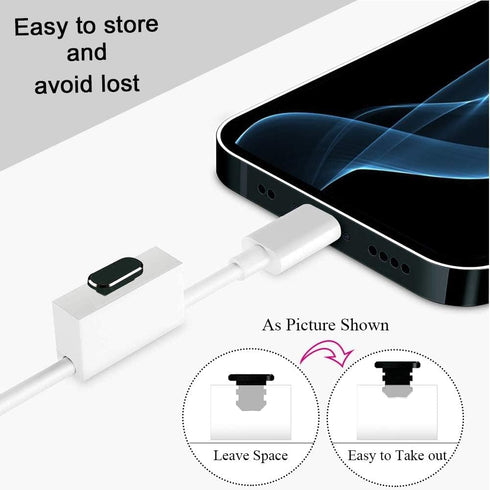 5 Pieces Anti Dust Plugs,iPhone Plug Cover iPhone Dust Plug Charger Protector Charging Dust Cover with Plug Holder Compatible iPhone 7, 8,11, 12,1...