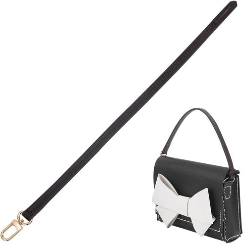 WADORN Genuine Leather Purse Handle Replacement, 14.96 Inch Short Top Handle Strap Thin Leather Handbag Handle DIY Bag Making Supplies for Women's...