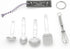 Mini Stainless Steel Kitchen Tool Set with Keychain(3.5"),Set of 5,Includes Whisk, Spatula, Spoon, Skimmer,Soup ladle...