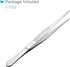 Tweezers, 200mm Length, Stainless Steel Straight Blunt Serrated Tip Tweezer - (Applications: for Mechanical Equipment Product Repair), 4-Pieces...