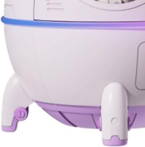 Cool Mist Humidifiers, Mini USB Humidifier, Cute Spaceship Shaped Humidifier Portable Household Ambient Light Humidifier US Plug 110V Purple...