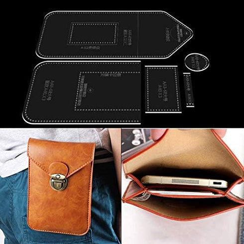 AAB-68 Belt Bag Acrylic Template Leather Pattern Acrylic Leather Pattern Leather Templates...