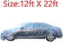 ESUPPORT Elastic Band Clear Plastic Disposable Universal Car Covers Rain Dust Garage Cover Waterproof Temporary 12ft X 22ft...