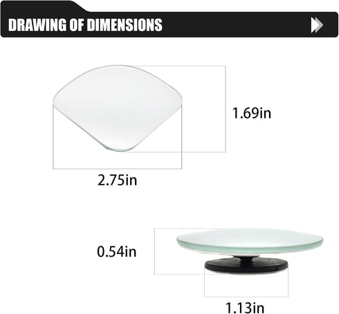 2 PCS Car Sector-shaped Blind Spot Mirror, 1.96-inch High-definition Glass Frameless Convex Rearview Mirror, Adjustable Reversing Assist Mirror Ac...