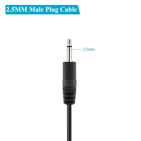 Fancasee 2-Pack 2.5mm Male Plug to Bare Wire Pigtail TS Mono 2.5mm Jack Connector Adapter Repair Audio Cable...