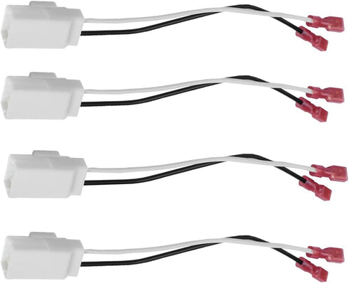 4 Pack Speaker Harness for Jeep Dodge Chrysler Models Front Rear Door Speaker Wiring Harness Adapter 72-6514 - Door Speaker Replacement Speaker Wi...