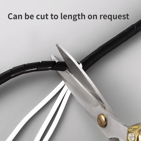 Yosoo Spiral Cable Wrap, 6mm/1/4" Black, 2M (6.56ft) Cable Organizer...